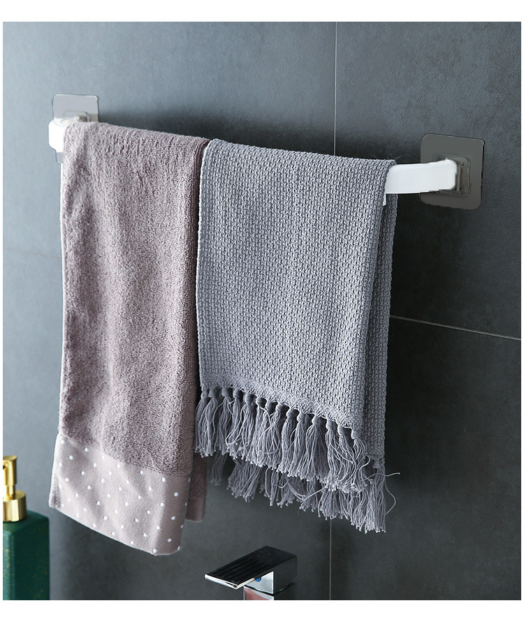 Bathroom Towel Rack Punch-Free Kitchen Single Rod Rag Rack Bathroom Storage Rack Storage Rack Wholesale