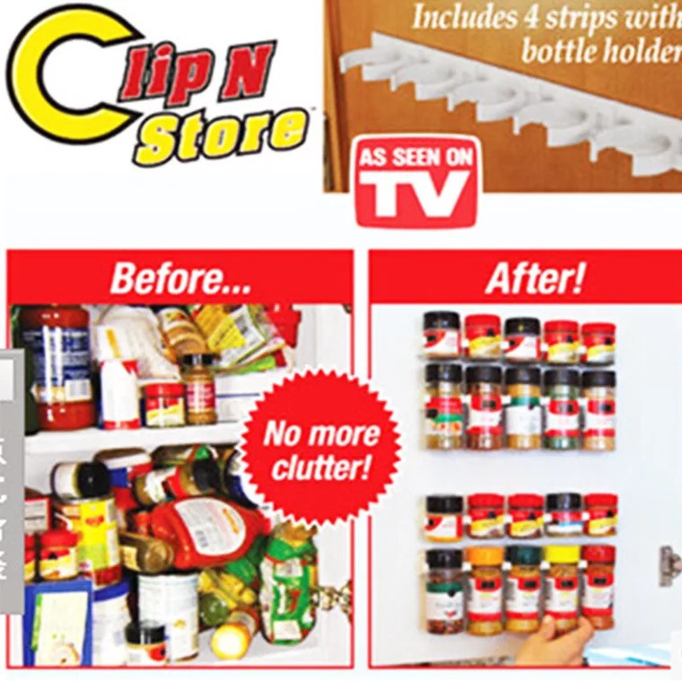 Clip N Store Kitchen Supplies Simple Bottle Mouth Clip Storage Rack Seasoning Bottle Storage Rack Clip N Store Kitchen Supplies Simple Bottle Mouth Clip Storage Rack Seasoning Bottle Storage Rack