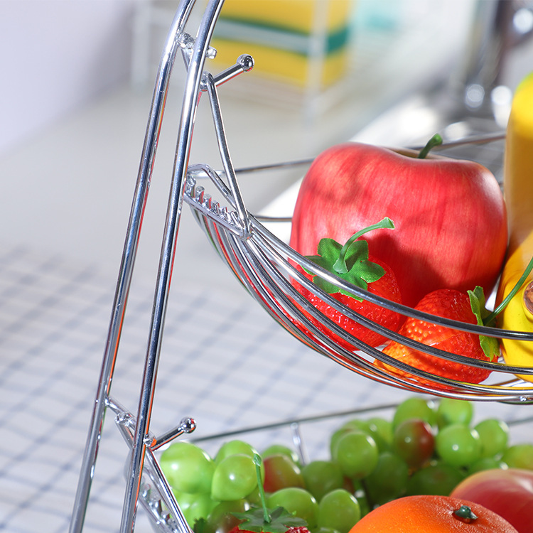 European tieyi fruit cradle living room double layer fruit water storage rack sitting room snacks storage rack