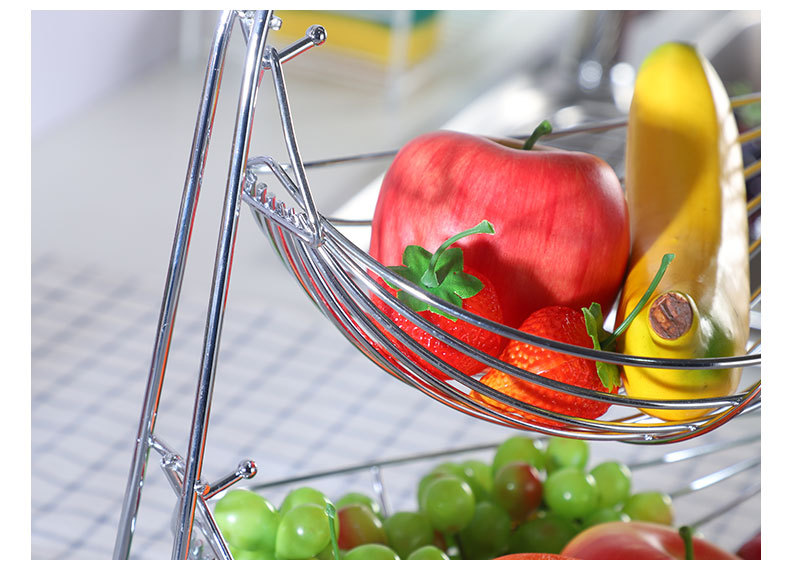 European tieyi fruit cradle living room double layer fruit water storage rack sitting room snacks storage rack European tieyi fruit cradle living room double layer fruit water storage rack sitting room snacks storage rack