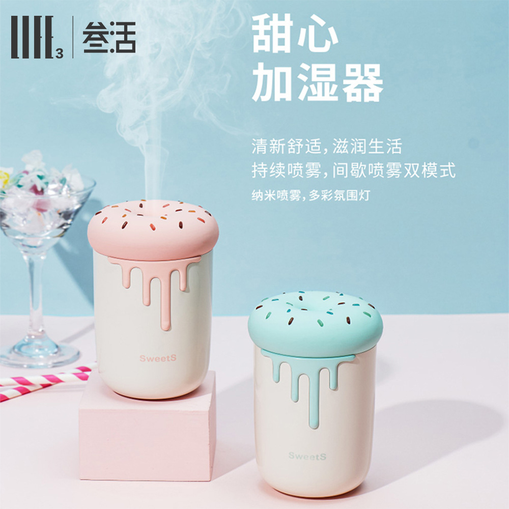 New Mini Sweetheart Humidifier Large Spray USB Home Car Hydrating Sprayer Night Light Gift