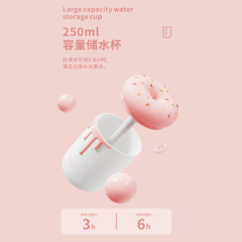 New Mini Sweetheart Humidifier Large Spray USB Home Car Hydrating Sprayer Night Light Gift