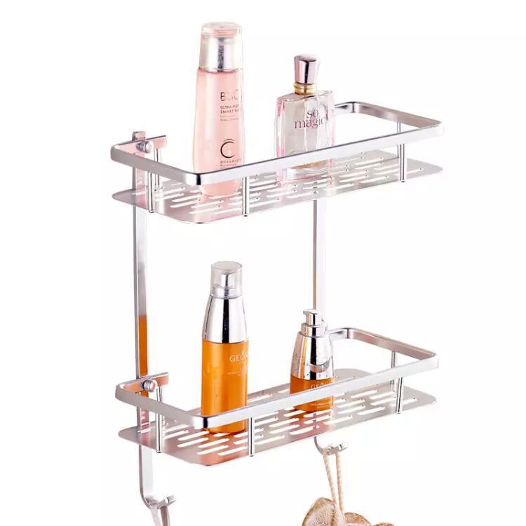 Punch-Free Storage Rack Bathroom Storage Rack Multifunctional Paste Type Double Storage Organizer Punch-Free Storage Rack Bathroom Storage Rack Multifunctional Paste Type Double Storage Organizer