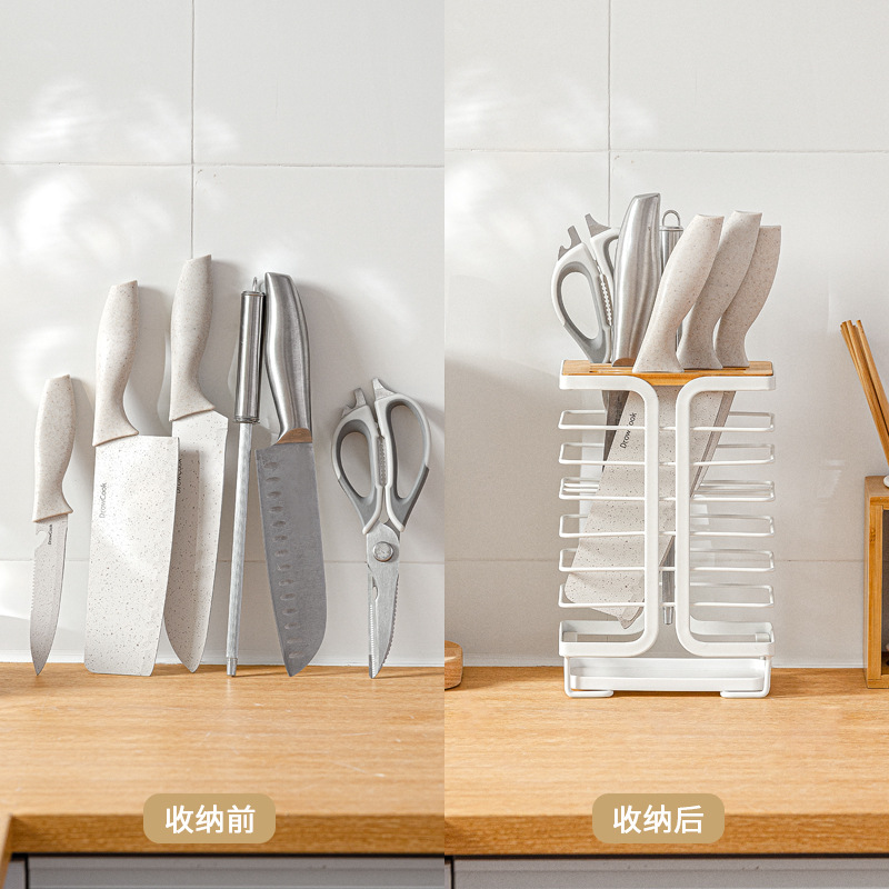 Kitchen Supplies Cooking Bench MultiPurpose Storage Rack Vegetable Knife Storage Rack Knife Holder Knife Holder