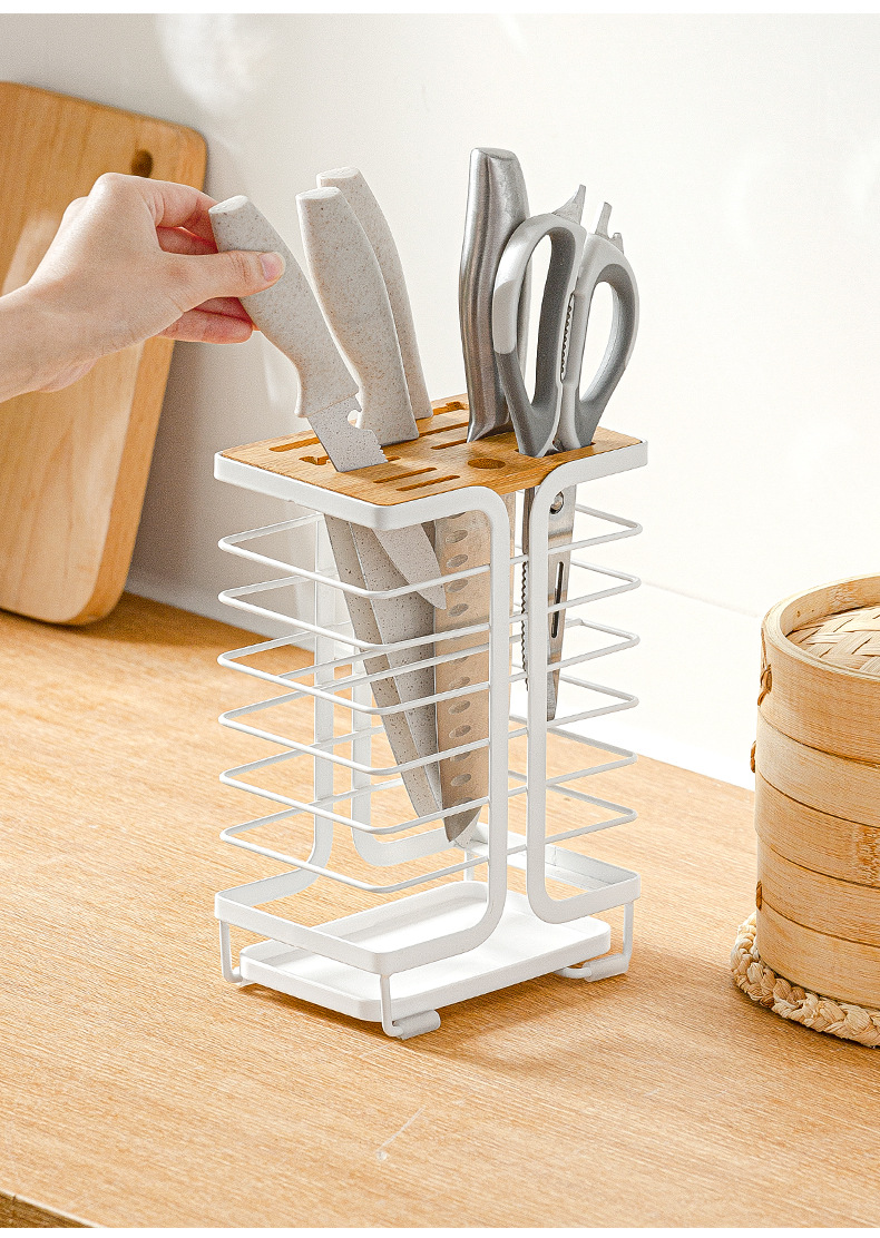 Kitchen Supplies Cooking Bench MultiPurpose Storage Rack Vegetable Knife Storage Rack Knife Holder Knife Holder
