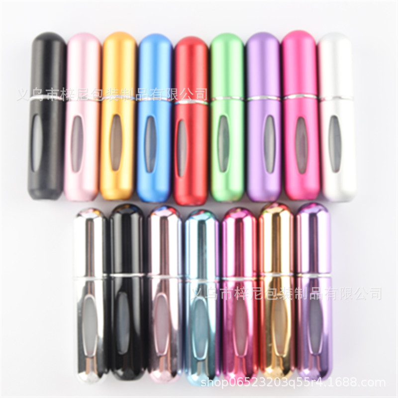 New 5ml Bottom Charge Perfume Sprayer Electrochemical Aluminum Recyclable Charge Perfume Sub-Bottles Portable Cosmetic Bottle