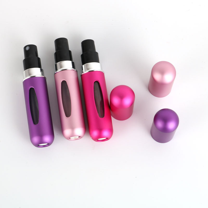 New 5ml Bottom Charge Perfume Sprayer Electrochemical Aluminum Recyclable Charge Perfume Sub-Bottles Portable Cosmetic Bottle