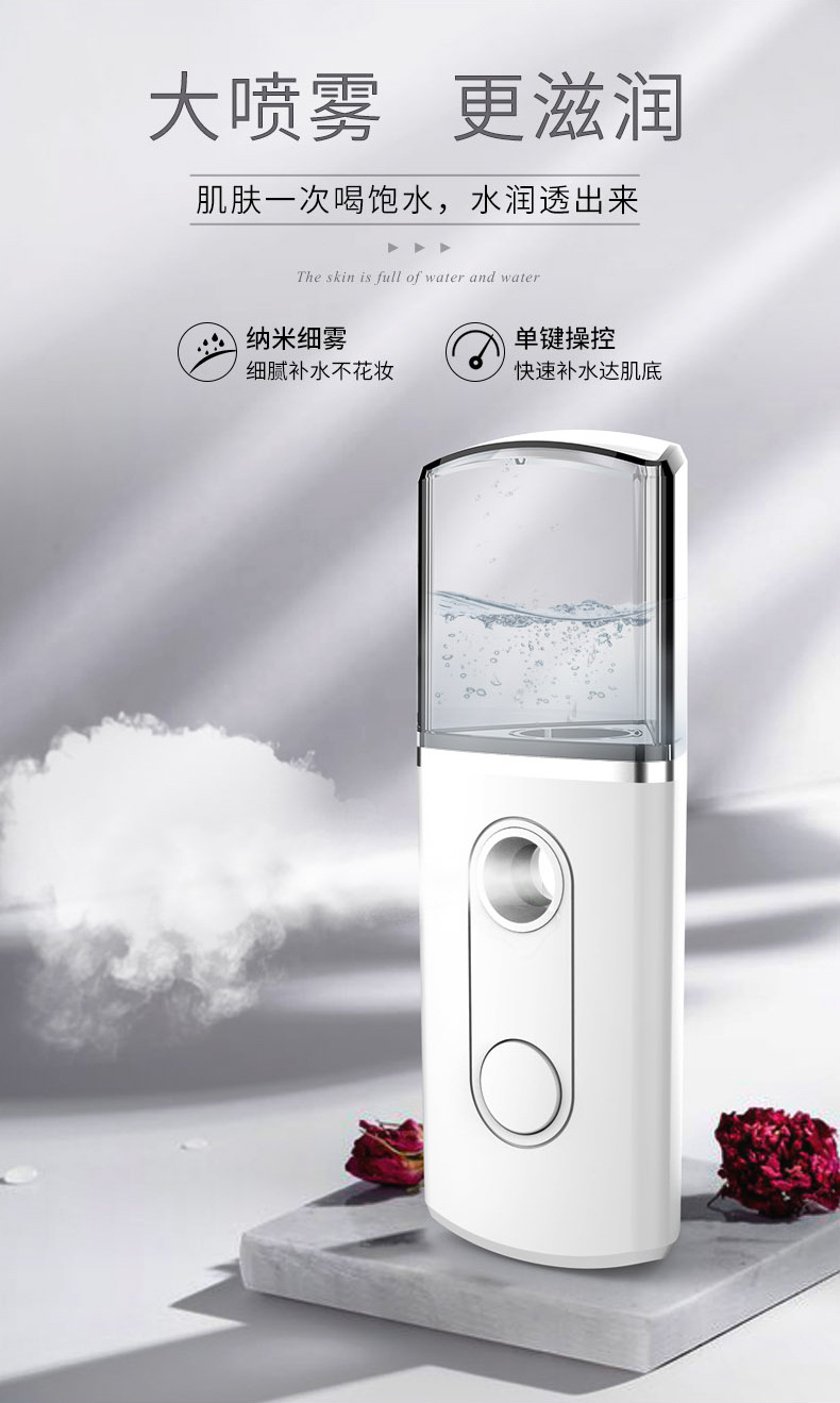 New Water Replenishing Instrument USB Charging Nanometer Sprayer Facial Beauty Apparatus Handheld Portable Humidifier