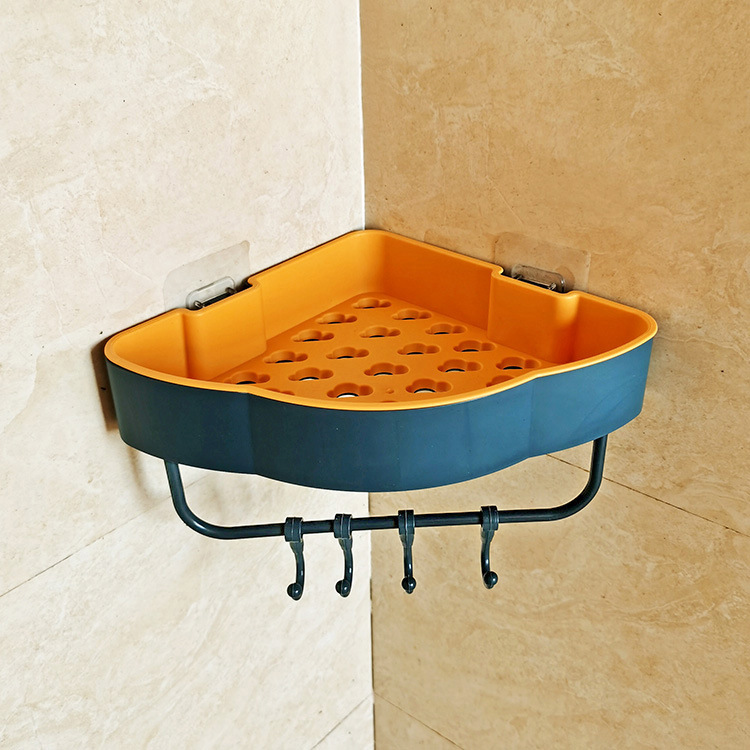 Punch-Free Bathroom Triangle Storage Rack Corner Rack Kitchen Wall-Mounted Storage Rack Bathroom Tripod Punch-Free Bathroom Triangle Storage Rack Corner Rack Kitchen Wall-Mounted Storage Rack Bathroom Tripod