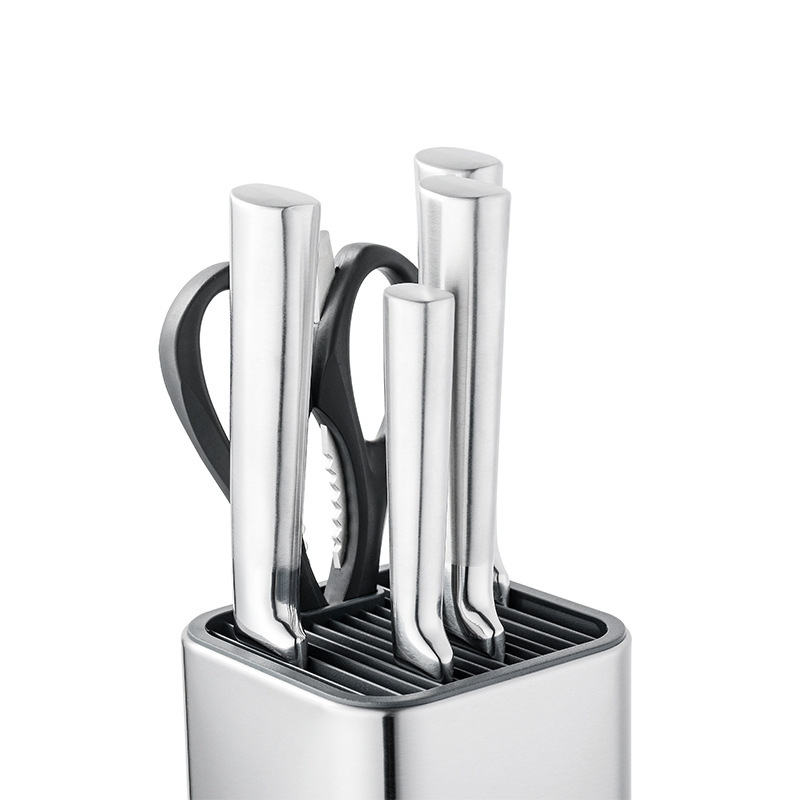 Steel Knife Holder Stainless Steel Knife Holder Storage Rack Kitchen Supplies Storage Rack Free Insert Storage Box