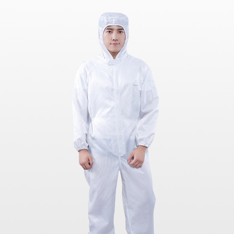 The antistatic onesie Protective Clothing Dustfree Workshop Proof Clothing Sprayer Clothing Striped Zipper Food Onesie