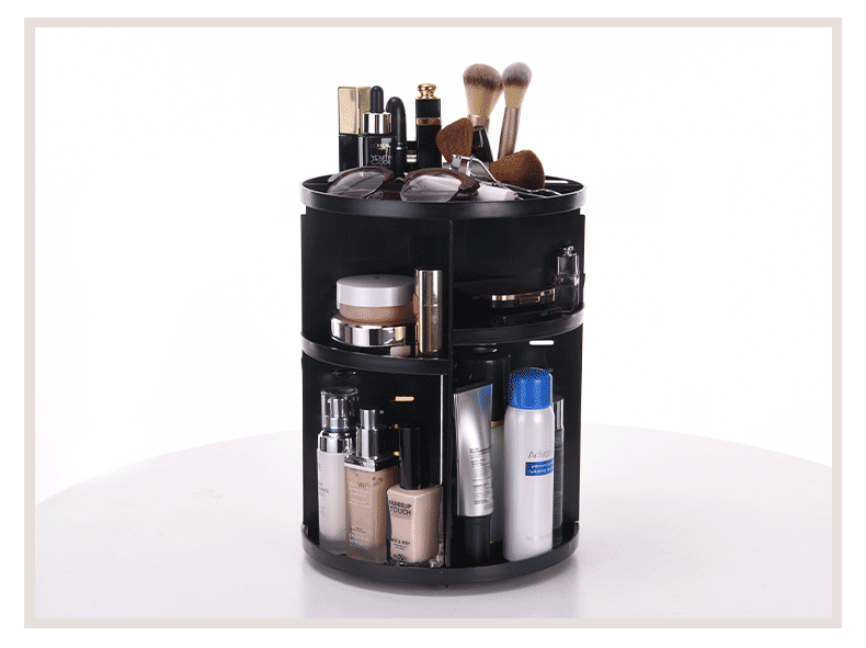 Desktop Rotating Cosmetics Storage Rack Plastic Storage Box Storage Rack Dresser Skin Care Products Organizing Rack New Material