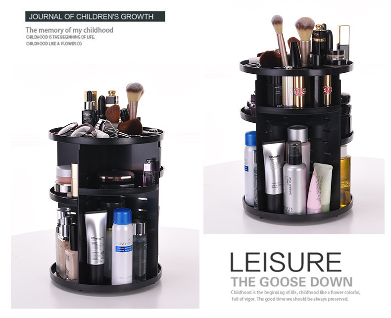 Desktop Rotating Cosmetics Storage Rack Plastic Storage Box Storage Rack Dresser Skin Care Products Organizing Rack New Material