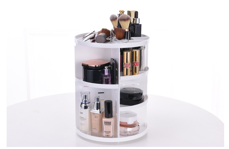 Desktop Rotating Cosmetics Storage Rack Plastic Storage Box Storage Rack Dresser Skin Care Products Organizing Rack New Material