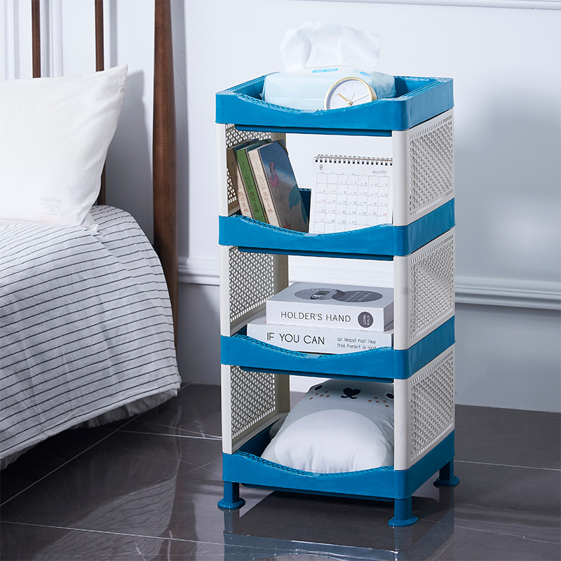 Bedroom Bedside Square Storage Rack Kitchen Sundries Floor Storage Rack Multi-Layer Bathroom Gap Storage Rack