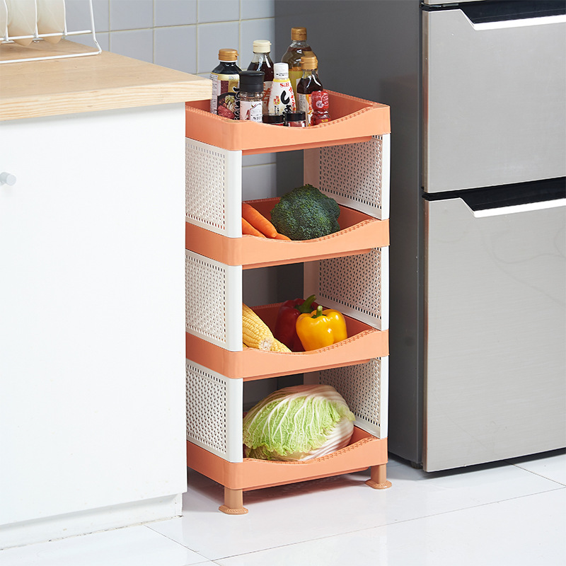 Bedroom Bedside Square Storage Rack Kitchen Sundries Floor Storage Rack Multi-Layer Bathroom Gap Storage Rack