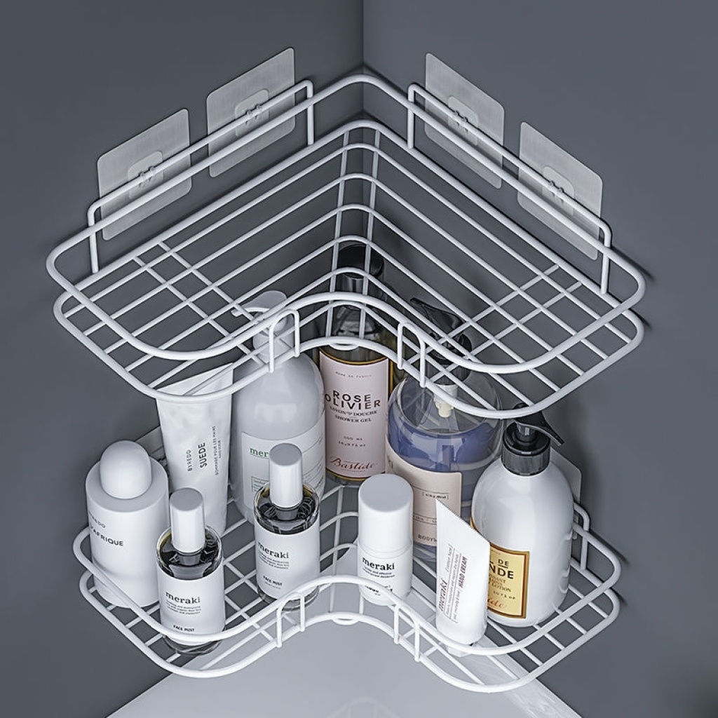 Kitchen Storage Rack Punch-Free Toilet Tripod Toilet Toilet Corner Storage Rack Washstand Storage Kitchen Storage Rack Punch-Free Toilet Tripod Toilet Toilet Corner Storage Rack Washstand Storage