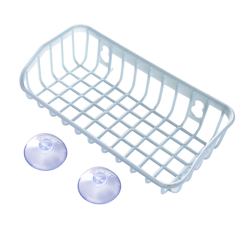 Kitchen and Bathroom Storage Rack Sink Storage Double Suction-Type Rack Sponge Shelf Storage Basket Storage Rack Draining Rack