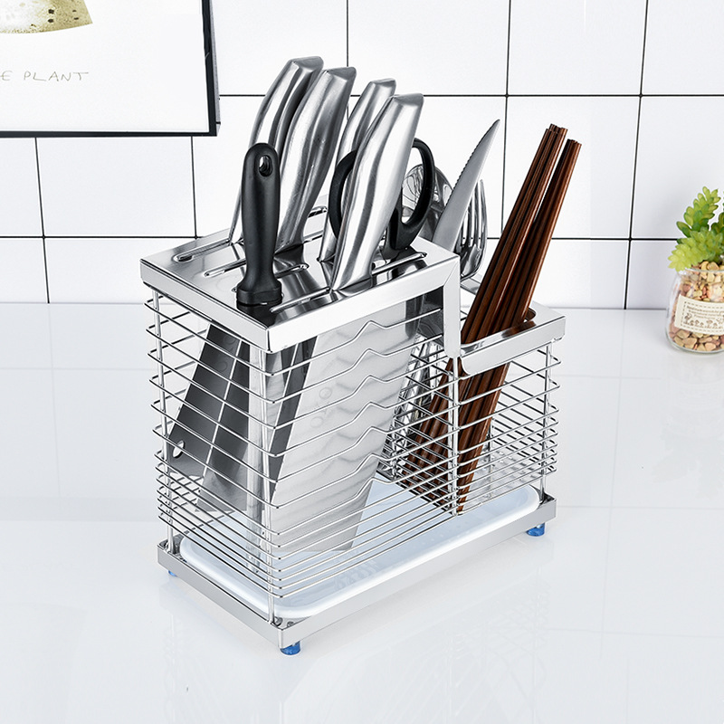 Rack Kitchen Supplies 304 Stainless Steel Kitchen Knife Rack Storage Rack Knife Storage Rack Slotting Tool Holder Boxes