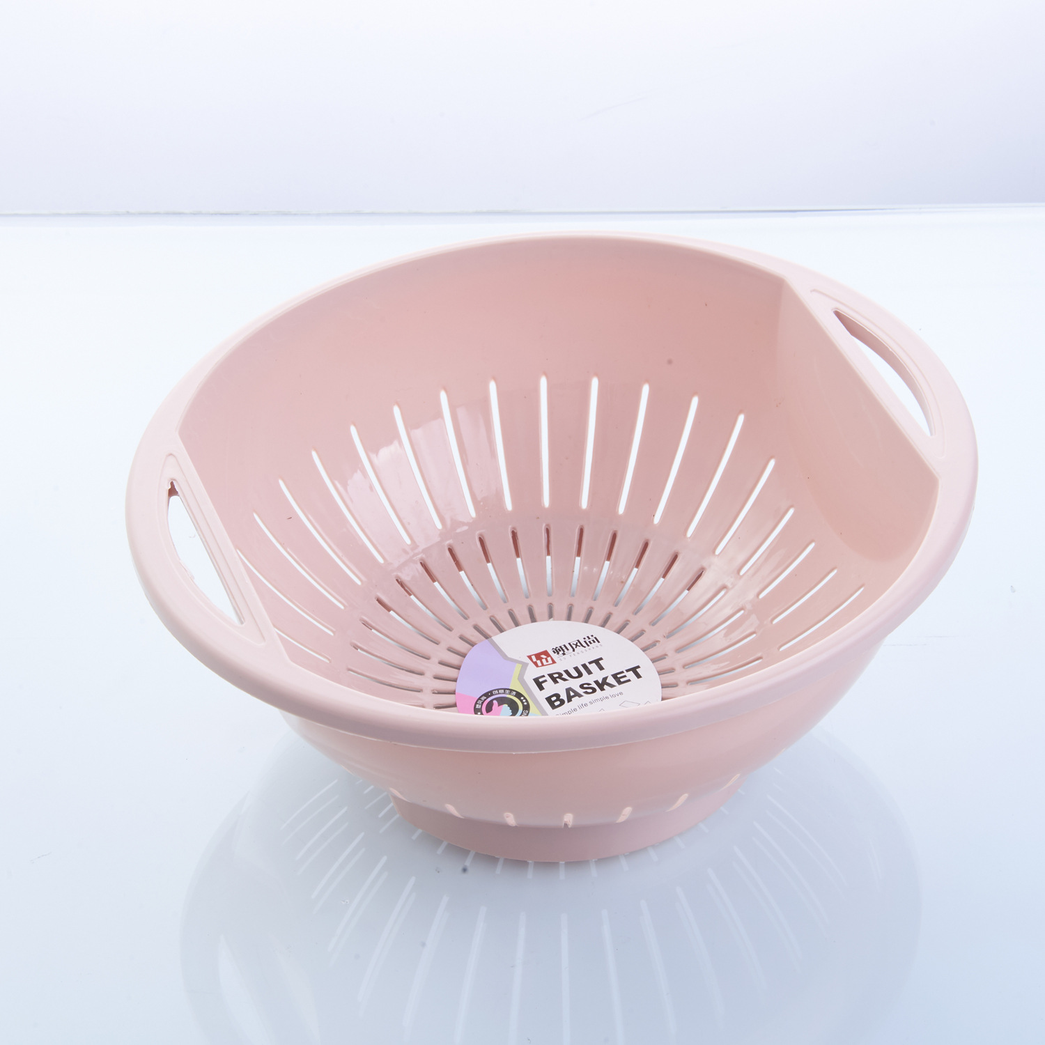 Fruit Basin Kitchen Vegetable Washing Basket Double-Layer Drain Basket round Fruit Basket Plastic Washing Basin Tableware Drip Storage Basket