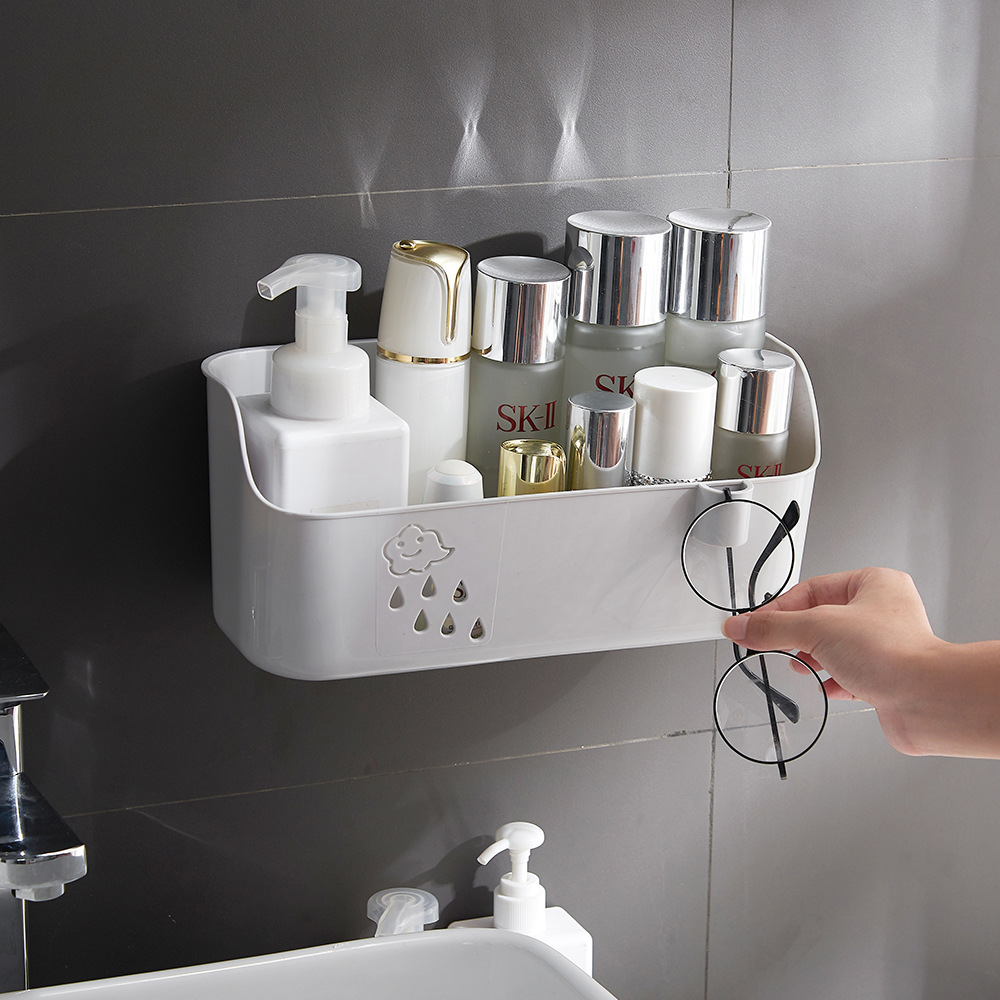 Factory Wholesale Toilet Punch-Free Storage Rack Seamless Hook Toiletries Bathroom Finishing Storage Rack