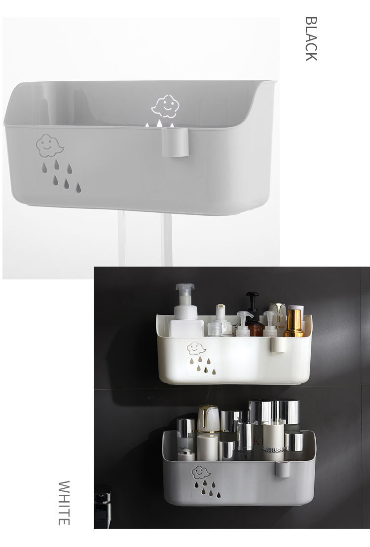 Factory Wholesale Toilet Punch-Free Storage Rack Seamless Hook Toiletries Bathroom Finishing Storage Rack