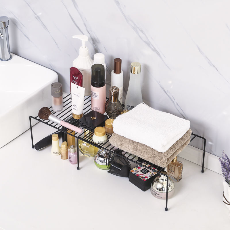 Multifunctional Retractable Iron Kitchen Storage Rack Sink Cupboard Dish Rack Seasoning Rack Kitchenware Storage Rack