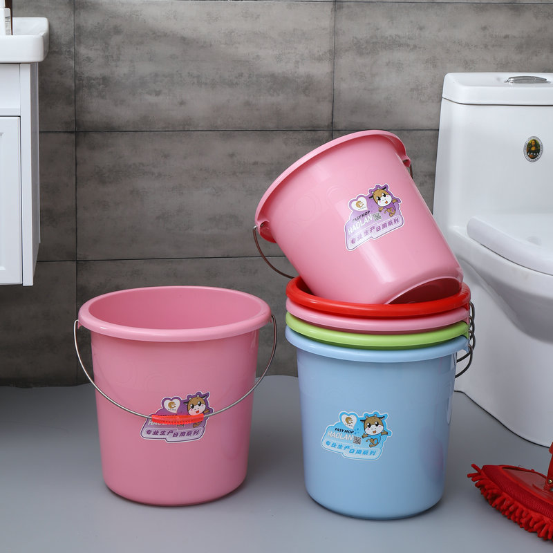Thickened Laundry Household Plastic Bucket College Student Dormitory Supplies Portable Water Red Plastic Bucket Basin Bucket