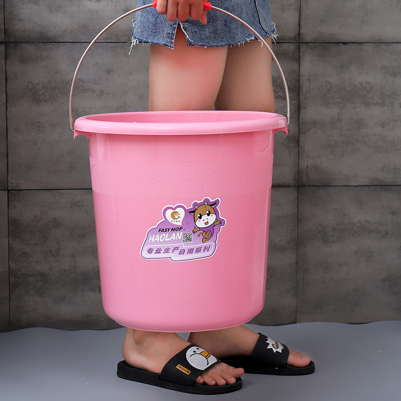 Thickened Laundry Household Plastic Bucket College Student Dormitory Supplies Portable Water Red Plastic Bucket Basin Bucket