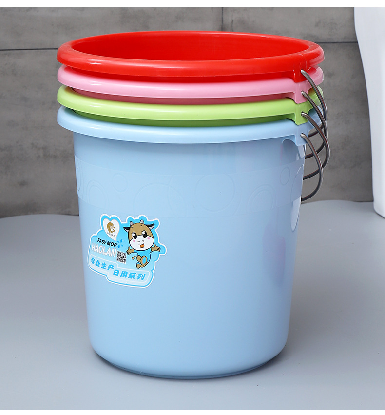 Thickened Laundry Household Plastic Bucket College Student Dormitory Supplies Portable Water Red Plastic Bucket Basin Bucket