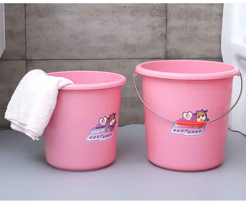 Thickened Laundry Household Plastic Bucket College Student Dormitory Supplies Portable Water Red Plastic Bucket Basin Bucket