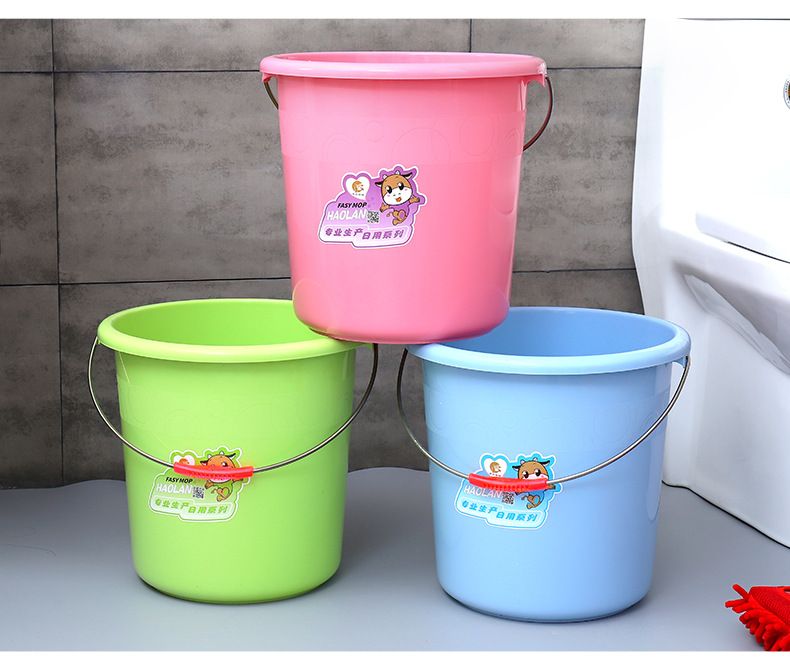 Thickened Laundry Household Plastic Bucket College Student Dormitory Supplies Portable Water Red Plastic Bucket Basin Bucket