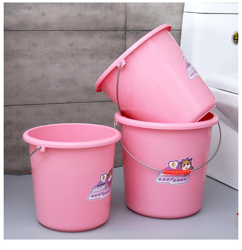 Thickened Laundry Household Plastic Bucket College Student Dormitory Supplies Portable Water Red Plastic Bucket Basin Bucket