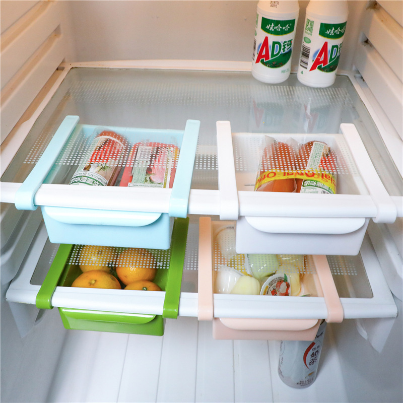 Refrigerator Fresh-Keeping Porting Plate Kitchen Finishing Storage Rack Creative Twitching Classification Storage Box Storage Rack