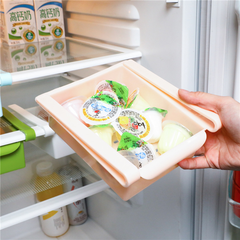 Refrigerator Fresh-Keeping Porting Plate Kitchen Finishing Storage Rack Creative Twitching Classification Storage Box Storage Rack