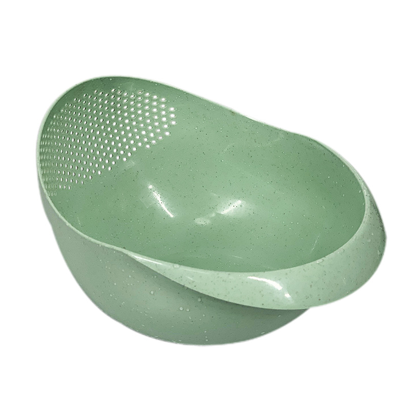 Jiachao Rice Washing Machine Rice Washing Filter Rice Rinsing Basin Artifact Household Vegetable Washing and Draining Fruit and Vegetable Basket Plastic Multi-Functional Thickening