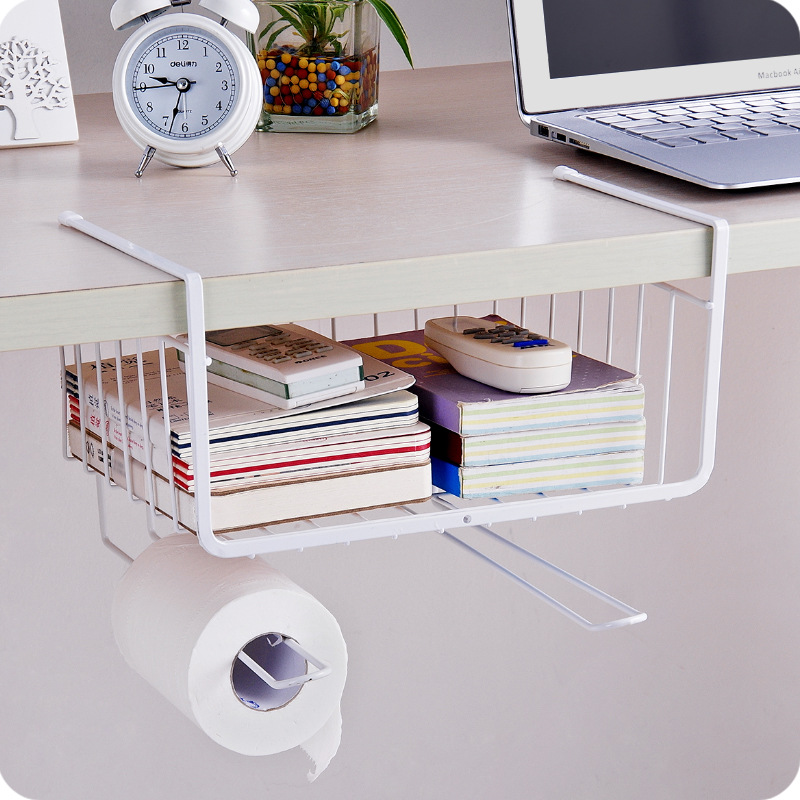 Wardrobe Storage Rack Metal Storage Rack Organizing Rack Kitchen Cabinet Lower Rack Compartment Hanging Basket Wall-Mounted Storage Rack
