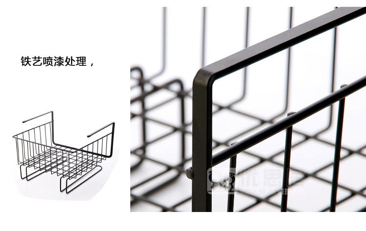 Wardrobe Storage Rack Metal Storage Rack Organizing Rack Kitchen Cabinet Lower Rack Compartment Hanging Basket Wall-Mounted Storage Rack