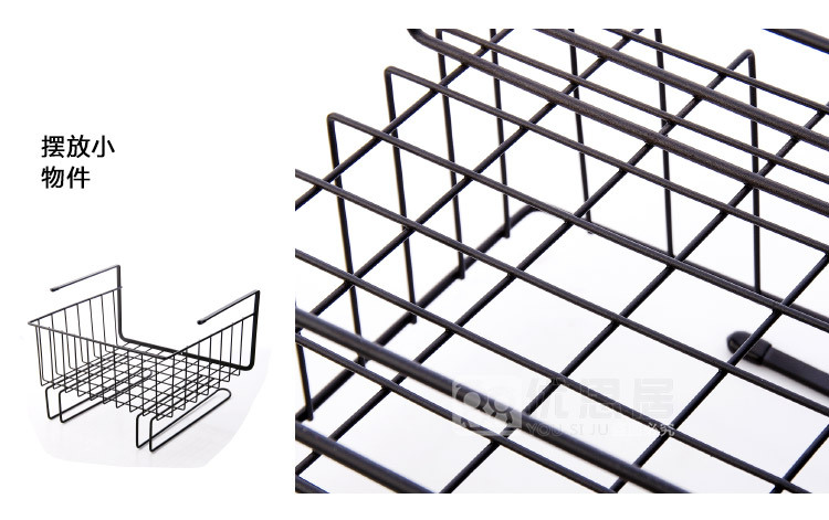 Wardrobe Storage Rack Metal Storage Rack Organizing Rack Kitchen Cabinet Lower Rack Compartment Hanging Basket Wall-Mounted Storage Rack