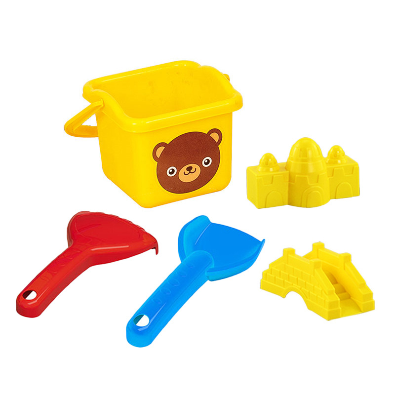 Children&#039;s Beach Toy Bucket Sand Digging Tool Outdoor Trolley Plastic Shovel Cassia Seed Sand Basin Toy Set
