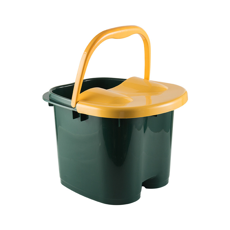 Plastic Foot Bath Barrel Lazy Four-Wheel Foot Bath Tool with Roller Portable Foot Barrel Massage Foot Bath Feet-Washing Basin