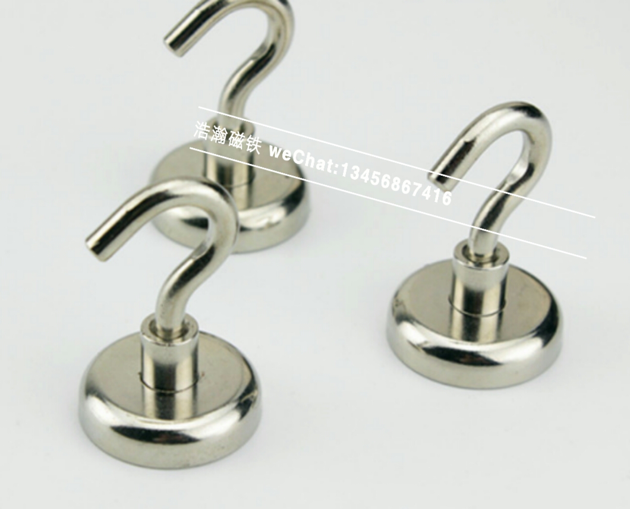 Neodymium iron boron strong suction magnetic hook with ring strong magnetic magnetic chuck magnet salvator ring magnet
