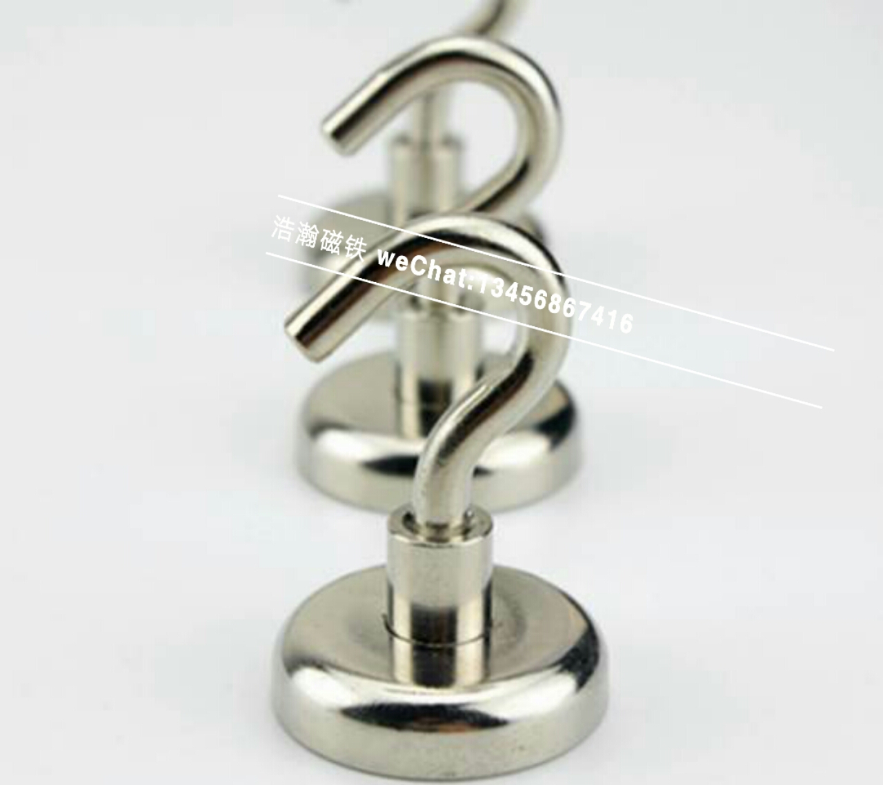 Neodymium iron boron strong suction magnetic hook with ring strong magnetic magnetic chuck magnet salvator ring magnet