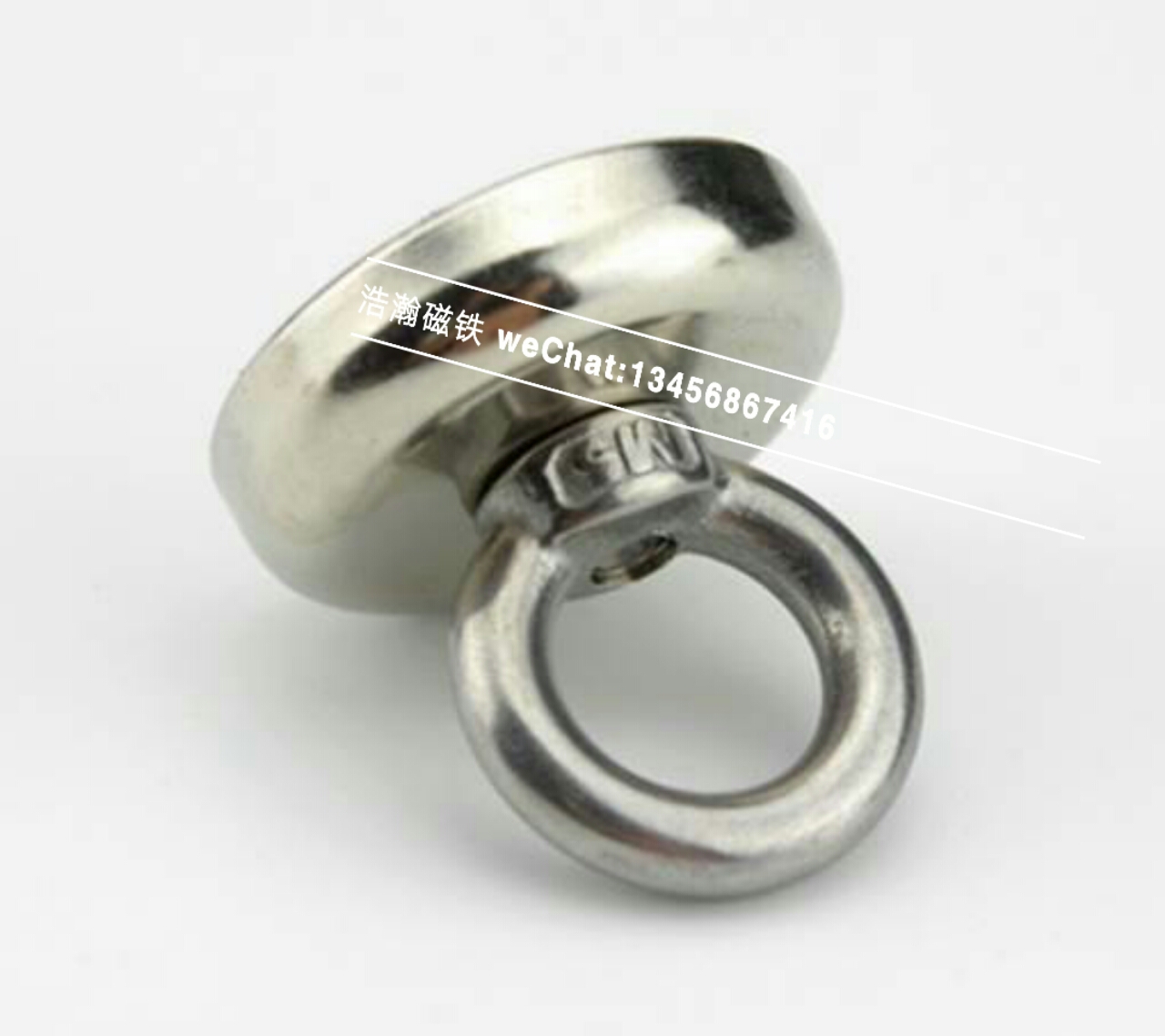 Neodymium iron boron strong suction magnetic hook with ring strong magnetic magnetic chuck magnet salvator ring magnet