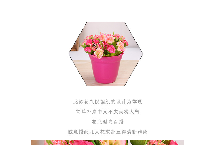 Creative resin color plastic flower pot circular potted garden flower pot flower flower basin home decoration