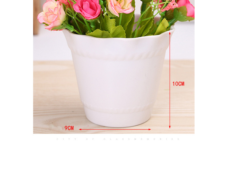 Creative resin color plastic flower pot circular potted garden flower pot flower flower basin home decoration