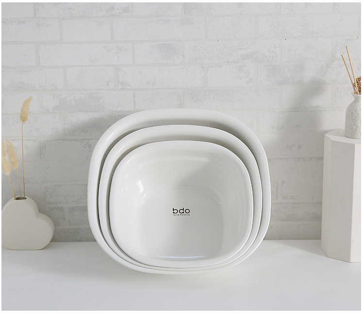 Round Square plastic PP wash basin household multiple size baby wash basin student yalong Bay Wash basin foot basin