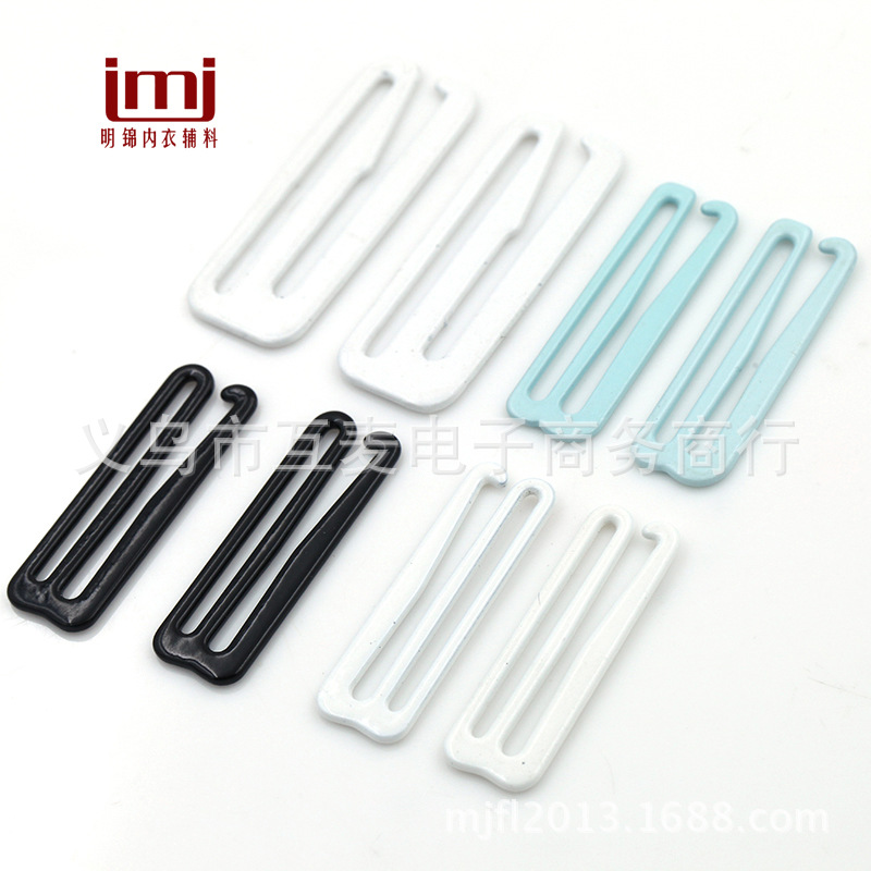 Iron Coated Glue Underwear Adjustable Buckle 1. 5cm1.8cm 2.0cm0 #8# 9# Shoulder Strap Buckle Underwear Buckle Bra Hook