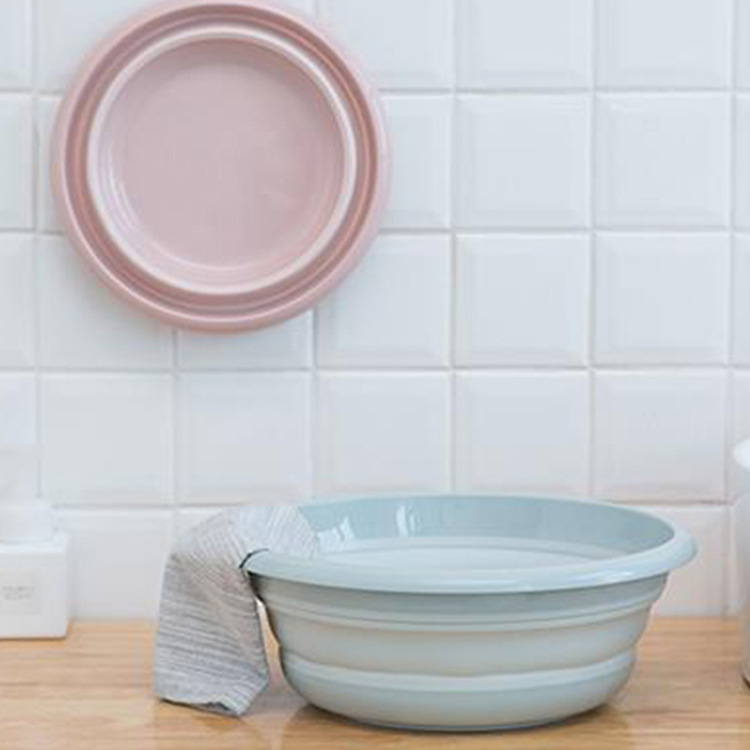 Household Portable Laundry Basin Plastic Wash-Basin Travel &amp; Outdoor Telescopic Folding Basin Feet-Washing Basin Wholesale