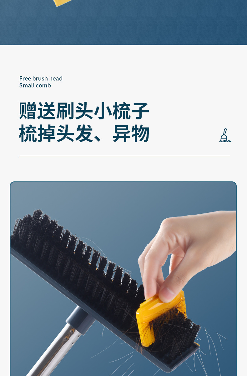 Floor Brush Toilet Brush Floor Brush Cleaning Long Handle Toilet Bathroom Bristle Washing Floor Cleaning Tile Gap Floor Brush